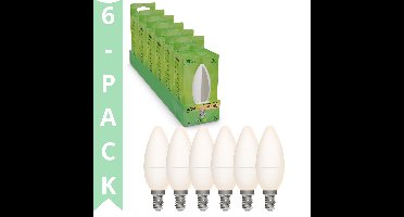 Elite LED Lampen Kaars E14 - Gaan tot 35 jaar mee - 2W 40W - 470 lm - Warm wit - 6PACK - Kaarslamp - Kaarslampjes
