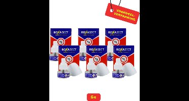 6X Roxasect Anti-Muggen Stekker Starterpakket! - 6x Stekker & 6x Navulling - Voordeelverpakking!