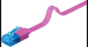 Goobay UTP platte netwerkkabel roze - CAT6a - 2 meter