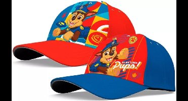 Paw Patrol Polyester Petten - Set van 2 Stuks - Rood & Blauw