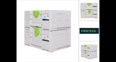 Festool Systainer-set 2x SYS3 M 187 ( 2x 204842 ) 15,9 liter 396x296x187mm Gereedschapskoffer koppelbaar