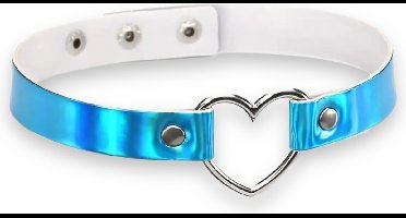 Reflecterende Blauwe Choker voor Elke Gelegenheid