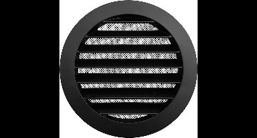 Schoepenrooster rond Ø150mm - Aluminium - Zwart