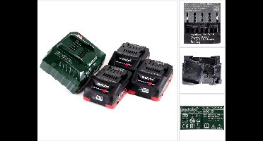 Metabo - Set van 4 A lader en 3x 18 V LiHD 4.0 Ah accu 685132000