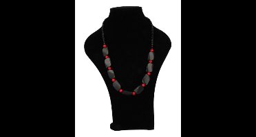 Ruben Robijn Ketting Onyx / Koraal (imitatie)