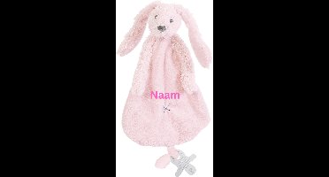 Happy Horse Rabbit Richie - Met Geborduurde Naam - Kleur Pink - Kraamcadeau