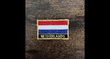Netherlands | Nederland | Holland Vlag Patch Strijkembleem 8 x 5 cm - Eenvoudig op te Strijken Embleem voor Backpack Rugtas