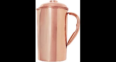 Koperen kan met deksel, effen, Sattva Ayurveda, 1250 ml