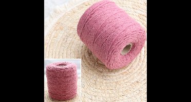 3mm x 200m Rosa - Dusty Pink macramé katoenen koord Macrame Touw|kleuren om mee te knutselen|Garen voor Wandkleed en Plantenhanger Zelf Maken|Dromenvanger||engel van macramé