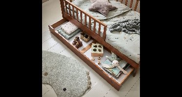 Petite Amélie ONDERSCHUIFLADE VOOR MEEGROEI- EN PEUTERBED | 70 X 140 | WALNOOT