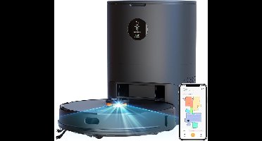 Robotstofzuiger - Laadstation - Leegt automatisch - 2700Pa - Appbediening - Stembediening - Vacuümzuiger - 110 minuten - Dweilen - Lidar - Navigatiesysteem - 3 liter - 60 dagen niet legen