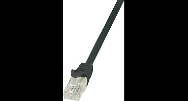 LogiLink CP1033U RJ45 Netwerkkabel, patchkabel CAT 5e U/UTP 1.00 m Zwart Snagless 1 stuk(s)