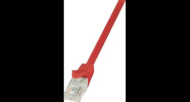 LogiLink CP2024U RJ45 Netwerkkabel, patchkabel CAT 6 U/UTP 0.50 m Rood Snagless 1 stuk(s)