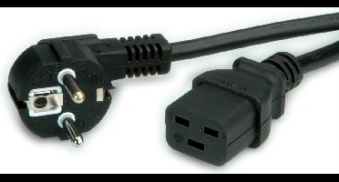 VALUE Stroomkabel geaard - IEC320-C19 16A, zwart, 3 m