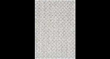 Rugsman Kyoto 014.0010.2161 Vloerkleed - 133 x 195 cm - Grijs - Rechthoekig - Polyester - Woonkamer - Geometrisch - Shaggy - Hoogpolig, Modern