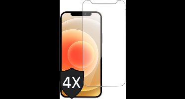 Screenprotector geschikt voor iPhone 12 Mini - 4x Glas Screen Protector