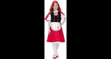 Smiffys - Red Riding Hood Girl Kinder Kostuum - Kids tm 6 jaar - Rood