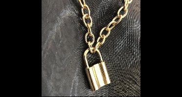 Hiden - Fashion Slot Necklace - Sieraden - Ketting Dames - Mode - Goudkleurig ketting - Kettingslot| Goudkleurig