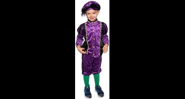 Witbaard Pietenpak Junior Polyester Paars/zwart 3-delig Mt 116