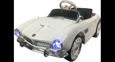 BMW 507 Oldtimer - Elektrische Kinderauto - Rood - 1 Persoons Kinderauto - Afstand Bestuurbaar - Muziek Module - 12v - Kunst Lederen Zitje - Rubberen banden