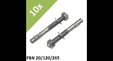 Fischer Bolt FBN 8/5 100 pieces # 45131  - 3) 10x FBN 20/120/265