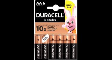 Duracell AA 6-Pack Alkaline Batterijen (6 stuks)