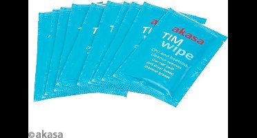 Akasa TIM Wipes, 10 wipes, thermal paste cleaning wipes - citrus based cleaning fluid