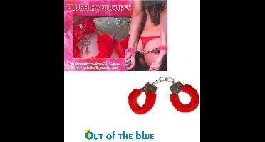 Handboeien - Pluche - Rood - Metaal - Fluffy - 2 sleuteltjes - Metaal - Fun - Feest - Handcuffs