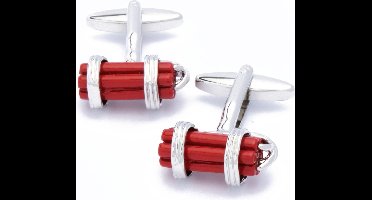 Manchetknopen - Dynamietstaven Rood