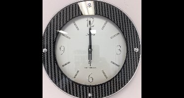 Wandklok CARBON modern Design