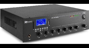 100V versterker - Power Dynamics PPA30 - 100V versterker 30W met Bluetooth en mp3 speler - Ideaal voor kleine geluids- en omroepinstallaties