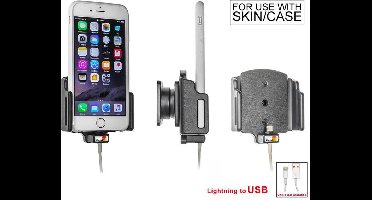 Brodit houder geschikt voor Apple iPhone 6 Passieve verstelbare houder. Originele Apple lightning naar USB kabel /slim (met skin