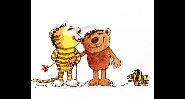 Kunstdruk Janosch - Tiger Bär 58x48cm
