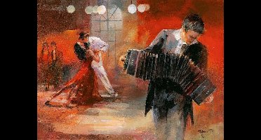 Kunstdruk Willem Haenraets - Bandoneon 80x60cm