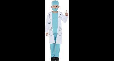 Smiffys - Doctor Kinder Kostuum - Kids tm 9 jaar - Blauw/Wit