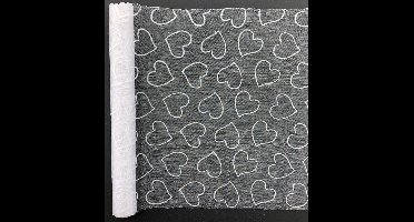 Decoratieve organza Harten 30x300 cm - 2 Rollen
