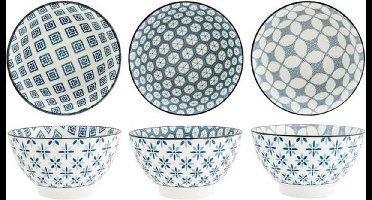 Damita - Bowl - D13,3xh7,5cm - Porselein - (Set van 6)