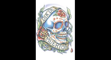Partychimp Neptattoo Volwassenen Day of the Dead La Rossa - Polyester