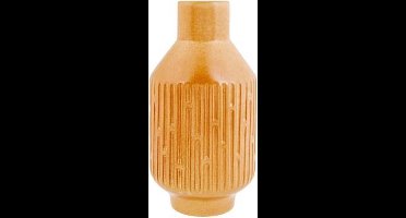 Vaas Pattern Honey Amber 13,5x13,5xh25cm Rond Aardewerk