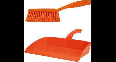 Stoffer en Blik Oranje kunststof Vikan