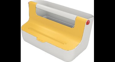 Leitz Cosy Draagbare Opbergdoos Met Vakjes - Opbergbox Met Deksel  - Warm Geel