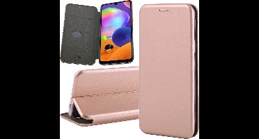 Hoesje geschikt voor Samsung A31 - Book Case Slim Wallet Roségoud