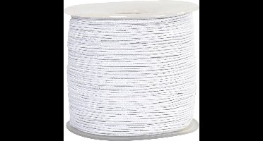 Elastisch koord, dikte 1 mm, wit, 250 m/ 1 rol