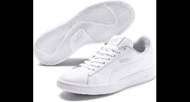 PUMA - Puma Smash v2 L Jr - Puma White-Puma White - Unisex - Maat 38