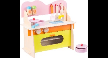 Marionette Wooden Toys Kinderkeuken uit Hout - Speelgoed Keuken met Accessoires - 10-delig
