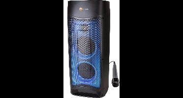 N-GEAR LGP 52 - Draagbare Bluetooth Party Speaker - Karaoke Set - 1 Microfoon - Discoverlichting