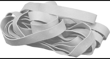 1 kg - Elastiek - wit - diameter 160mm - breedte 15mm - in zak - ca 75 stuks