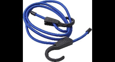 Verstelbare elastiek met haken - 1,5 meter - BLAUW - 8 mm