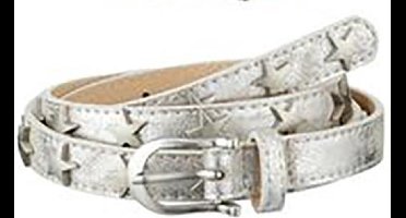 Damesriem Fashion - Zilver Metallic met Sterren - 85 cm