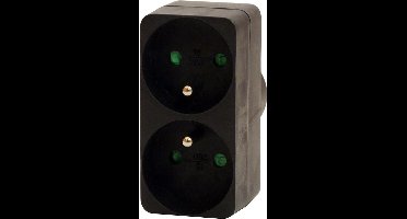 Domino 2 x 16A, zwart